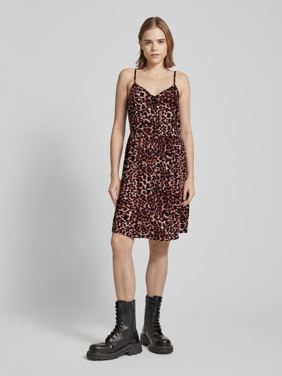 Pieces Minikleid mit Animal-Print Modell 'TALA' Sand 1