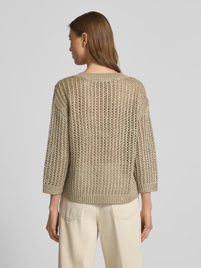 Betty Barclay Strickpullover mit V-Ausschnitt Oliv 5