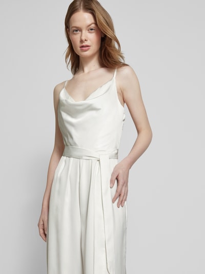 Hey Kyla Jumpsuit mit Bindegürtel Weiss 3