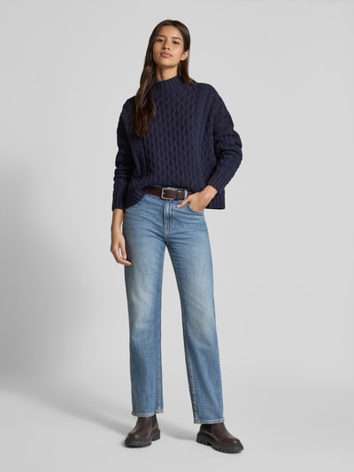 Weekend Max Mara Boxy Fit Strickpullover aus reiner Schurwolle Modell 'YARD' Marine 1