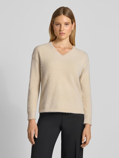Betty Barclay Strickpullover mit V-Ausschnitt Beige 4