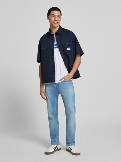 HUGO Blue Relaxed Fit Freizeithemd aus reiner Baumwolle Modell 'EKYNO' Dunkelblau 1