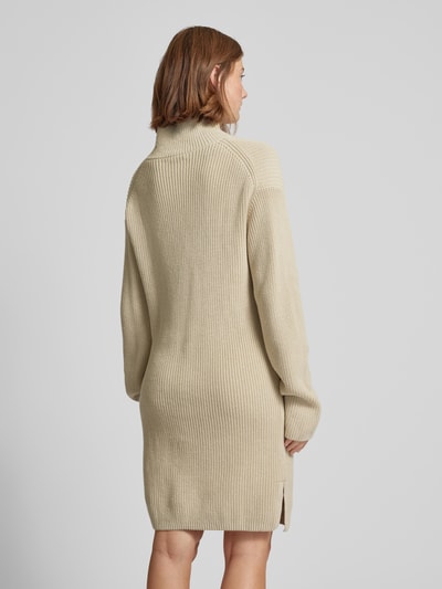 Calvin Klein Jeans Knielange gebreide jurk met opstaande kraag, model 'CHUNKY LOOSE' Beige - 5