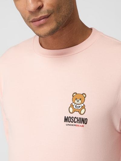 Moschino Swim + Underwear Bluza z nadrukiem Mocnoróżowy 3