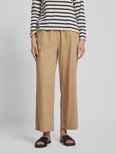 Soyaconcept Wide leg stoffen broek met structuurmotief, model 'CISSIE' Camel - 4