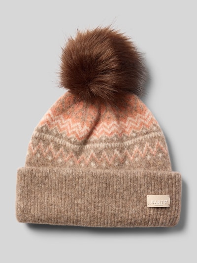 Barts Muts met alpaca, model 'Woodstar' Middenbruin gemêleerd - 1