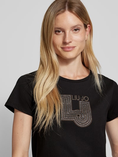 LIU JO SPORT T-shirt met strass-steentjes Zwart - 3