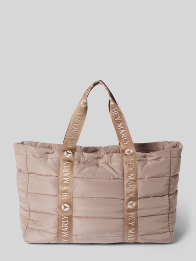 Hey Marly Handtasche mit Ziernähten Modell 'Travel Buddy' Taupe 5