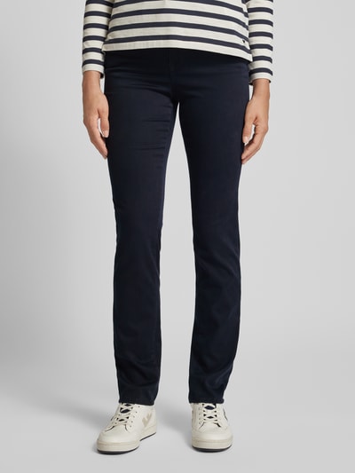 Brax Regular fit broek in 5-pocketmodel, model 'Style.Mary' Marineblauw - 4