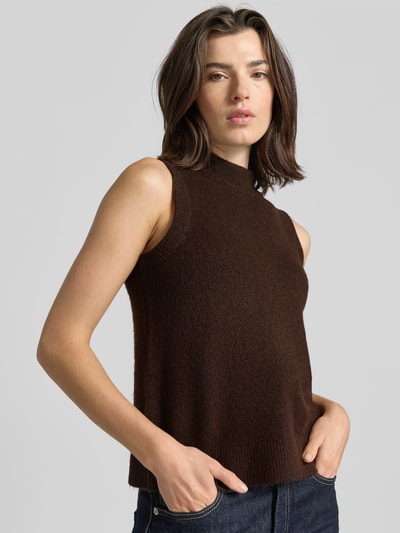 Christian Berg Woman Pullunder mit gerippten Abschlüssen Schoko 3