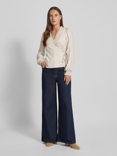 Vero Moda Regular Fit Langarmbluse aus reiner Baumwolle Modell 'LOVA' Offwhite 1