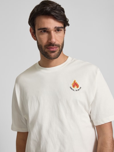 MCNEAL Loose Fit T-Shirt mit Rundhalsausschnitt Offwhite 3