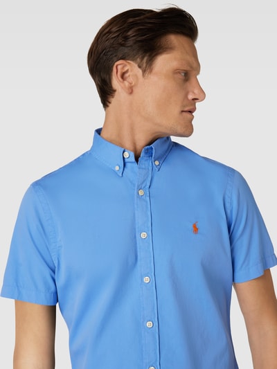 Polo Ralph Lauren Slim Fit Freizeithemd mit 1/2-Arm Bleu 3