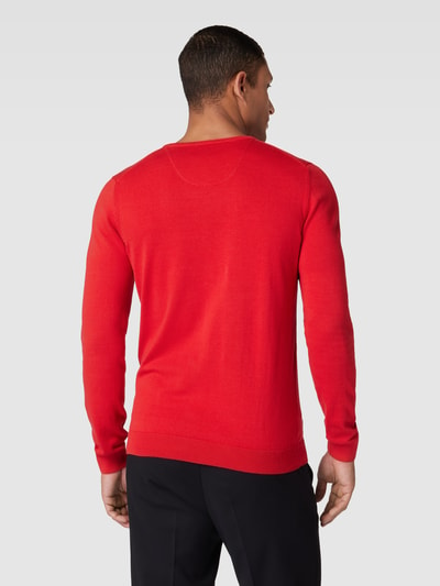 s.Oliver RED LABEL Strickpullover mit V-Ausschnitt Modell 'SEASONAL' Rot 5