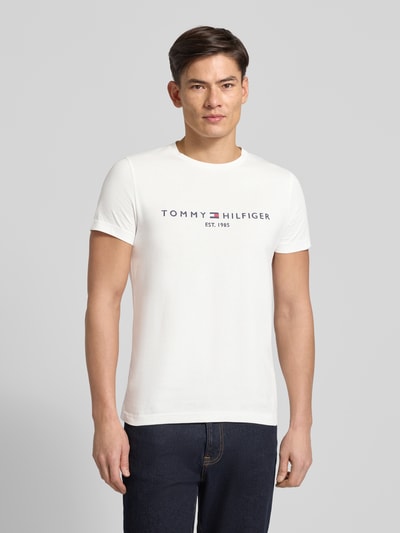 Tommy Hilfiger T-shirt z bawełny bio Biały 4