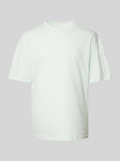 Jack & Jones T-shirt met geribde ronde hals, model 'BRADLEY' Lichtblauw - 2