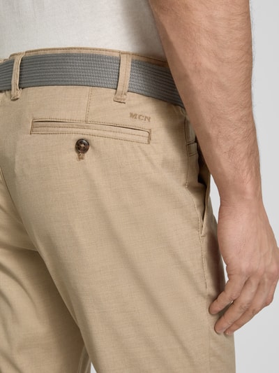 MCNEAL Slim fit pantalon met riem Beige - 3