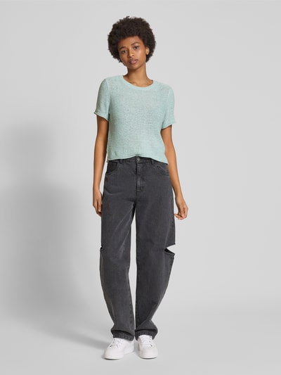 Only Regular fit pullover met ronde hals, model 'SUNNY' Rietgroen - 1