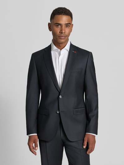 ROY ROBSON Slim Fit Anzug aus Woll-Mix in unifarbenem Design Black 4