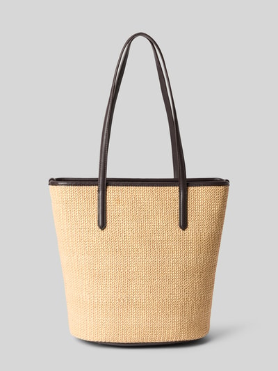 Produktfoto, Shopper mit Label-Detail Modell 'JALA SHOPPER' von BOSS, Optik: Unifarben, Struktur, Reißverschluss, Tragehenkel, Webware