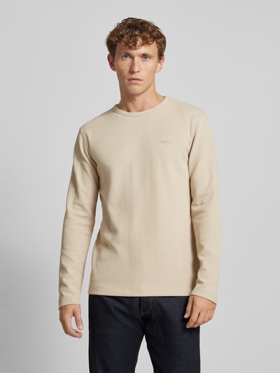 BOSS Orange Longsleeve mit Label-Stitching Modell 'Tempesto' Sand 4