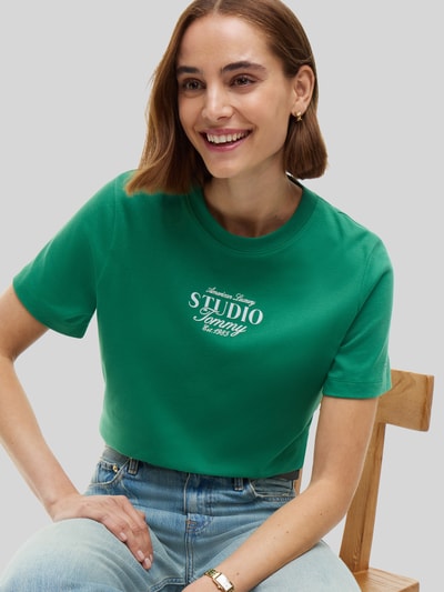 Tommy Hilfiger T-Shirt mit Logo-Print Dunkelgruen 3