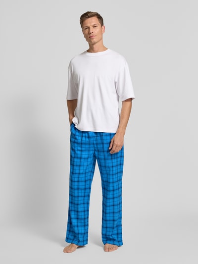 Tommy Hilfiger Loose fit pyjamabroek van katoenmix Bleu - 1