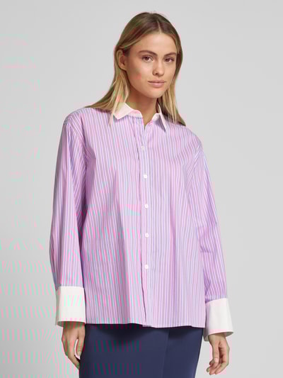 INFLUENCER'S CHOICE BY P&C* Bluzka koszulowa z listwą guzikową Mocnoróżowy 4