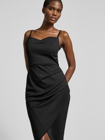 GUIDO MARIA KRETSCHMER WOMAN Cocktailjurk met plooien, model 'Christin' Zwart - 3