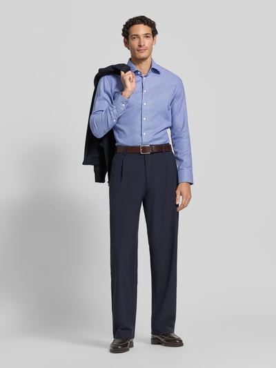 Seidensticker Slim Fit Businesshemd aus reiner Baumwolle Bleu 1