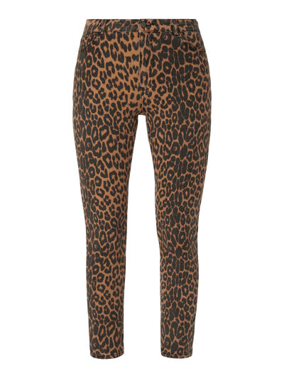 Jake*s Casual Stretchhose mit Leopardenmuster Mittelbraun 2