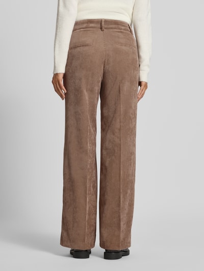 Cambio Wide Fit Cordhose mit Bügelfalten Modell 'Amelie' Taupe 5