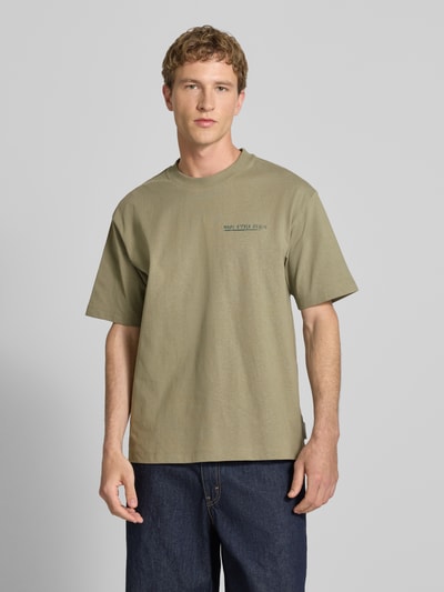 Marc O'Polo DENIM Relaxed Fit T-Shirt aus reiner Baumwolle Khaki 4