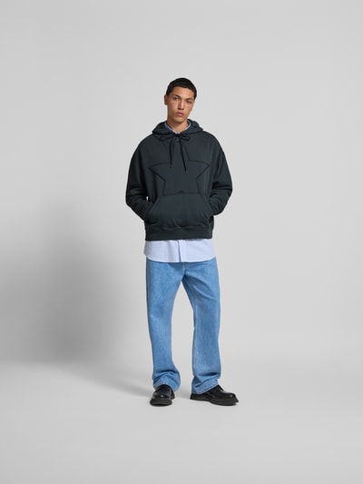 MM6 Maison Margiela Oversized Hoodie mit Motiv-Besatz Anthrazit 1