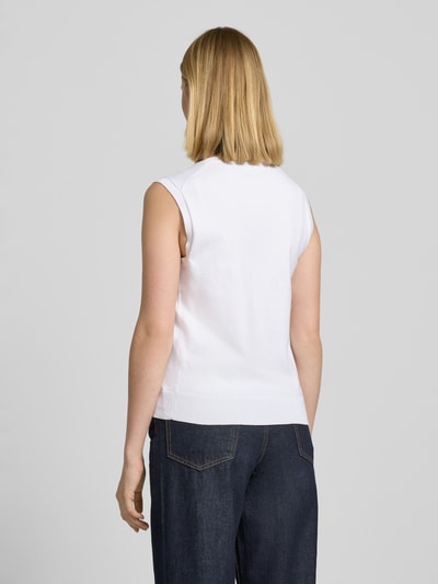 Polo Ralph Lauren Pullunder mit Logo-Stitching und Rundhalsausschnitt Weiss 5