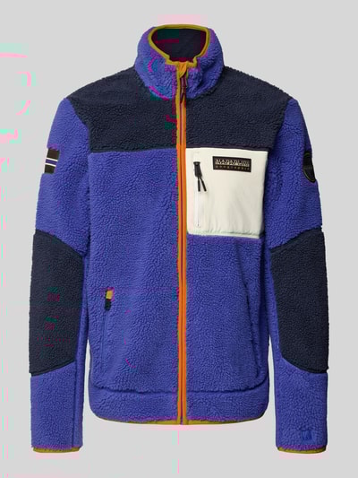 Napapijri Fleecejacke mit Reißverschlusstaschen Modell 'YUPIK' Royal 2