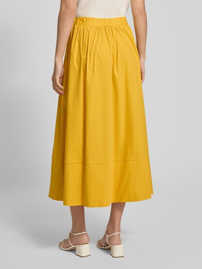 Mango Midirock mit elastischem Bund Modell 'SUNNY' GELB 5