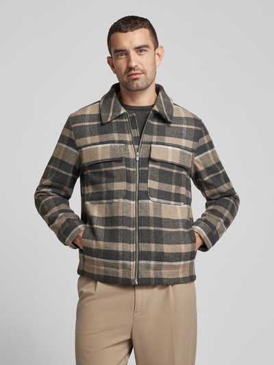 Jack & Jones Premium Kurtka z kołnierzykiem typu kent model ‘BLURUSSEL’ Beżowy 4