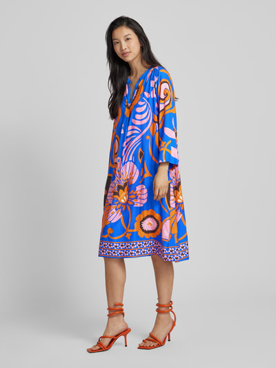 Smith and Soul Kleid aus Viskose mit Allover-Muster Blau 1