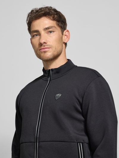 EA7 Emporio Armani Sweatjack met labelpatch, model 'TRAIN PREMIUM SHIELD' Middengrijs - 3