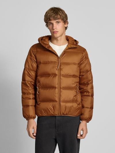 Tommy Jeans Regular fit gewatteerd jack met mesh Middenbruin - 4