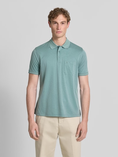 RAGMAN Relaxed Fit Poloshirt aus Baumwoll-Mix Mint 4