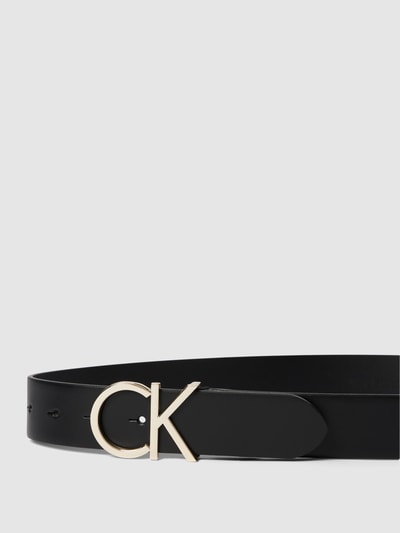 CK Calvin Klein Ledergürtel mit Label-Applikation Black 2