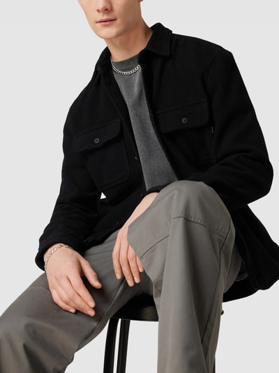 REVIEW Hemdjacke mit Brusttaschen Black 3