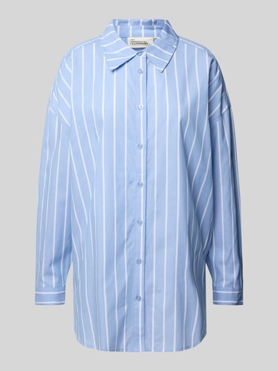 My Essential Wardrobe Relaxed Fit Hemdbluse mit Manschetten Modell 'Kiona' Hellblau 2