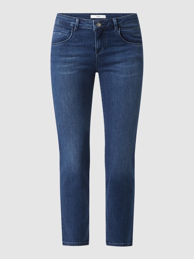 Brax Korte skinny fit jeans met stretch, model 'Shakira'  Blauw - 2