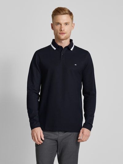 Christian Berg Men Gebreide pullover met polokraag Marineblauw - 4