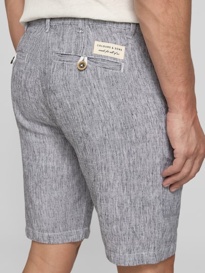 Colours & Sons Regular Fit Leinenshorts mit Gesäßtaschen Dunkelgrau 3