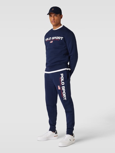 Polo Sport Sweatshirt met labelprint Marineblauw - 1