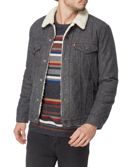 Levi's® Sherpa Trucker Jacket mit Teddyfutter Mittelgrau 4